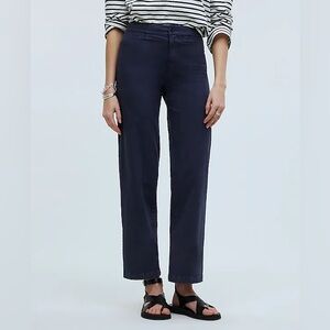 Madewell NWT The Emmett Wide-Leg Crop Pant: Welt Pocket Edition Size 29 in Ink